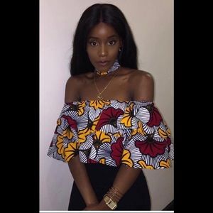 African Ankara Crop top